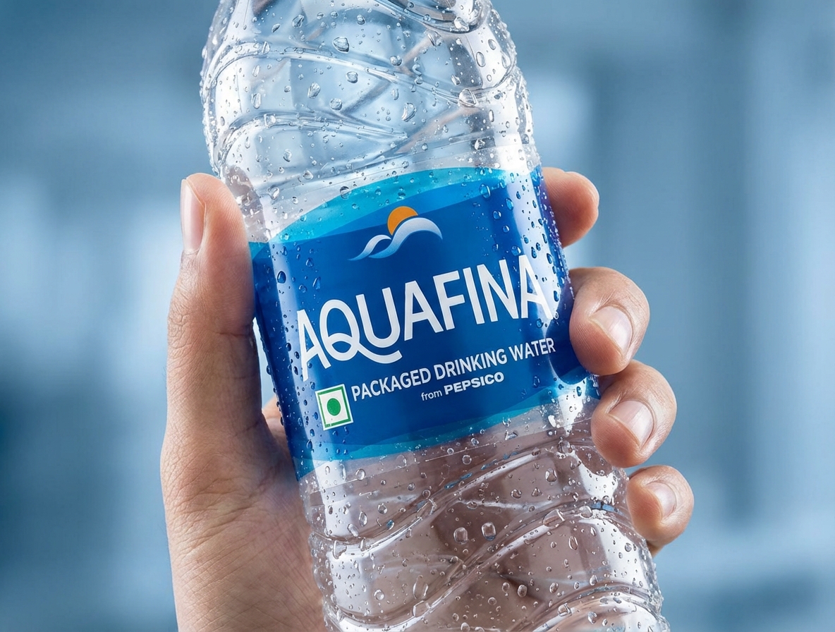 AquaFina Label Close Up