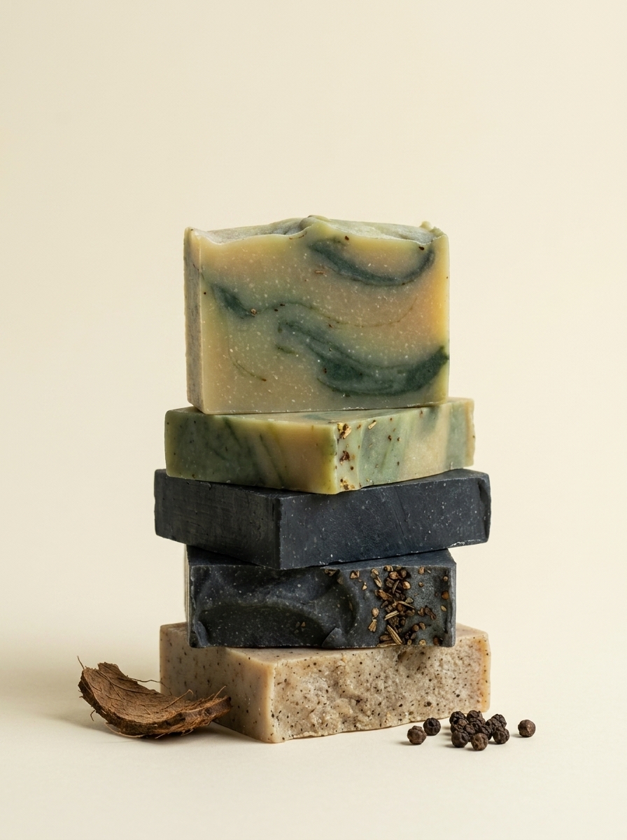 Cold-processed soap bars curing